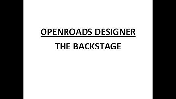 ORD - MicroStation - 1.4 - The Backstage