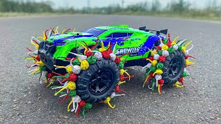Сompilation Experiments With Cars | Rc Buggy With Garlic Snappers On Wheels