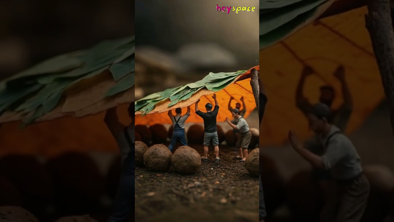 Fallen leaves can be a makeshift home for Tiny Man 🌿 