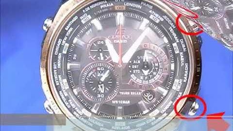 CASIO EQS-500 Operation Video - Time and Date Setting