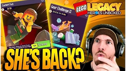 Scarlett Pack is Back! Gear Challenge Last Node! (Lego Legacy: Heroes Unboxed)