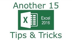Another 15 Excel 2016 Tips and Tricks - Durasi: 13.27. 