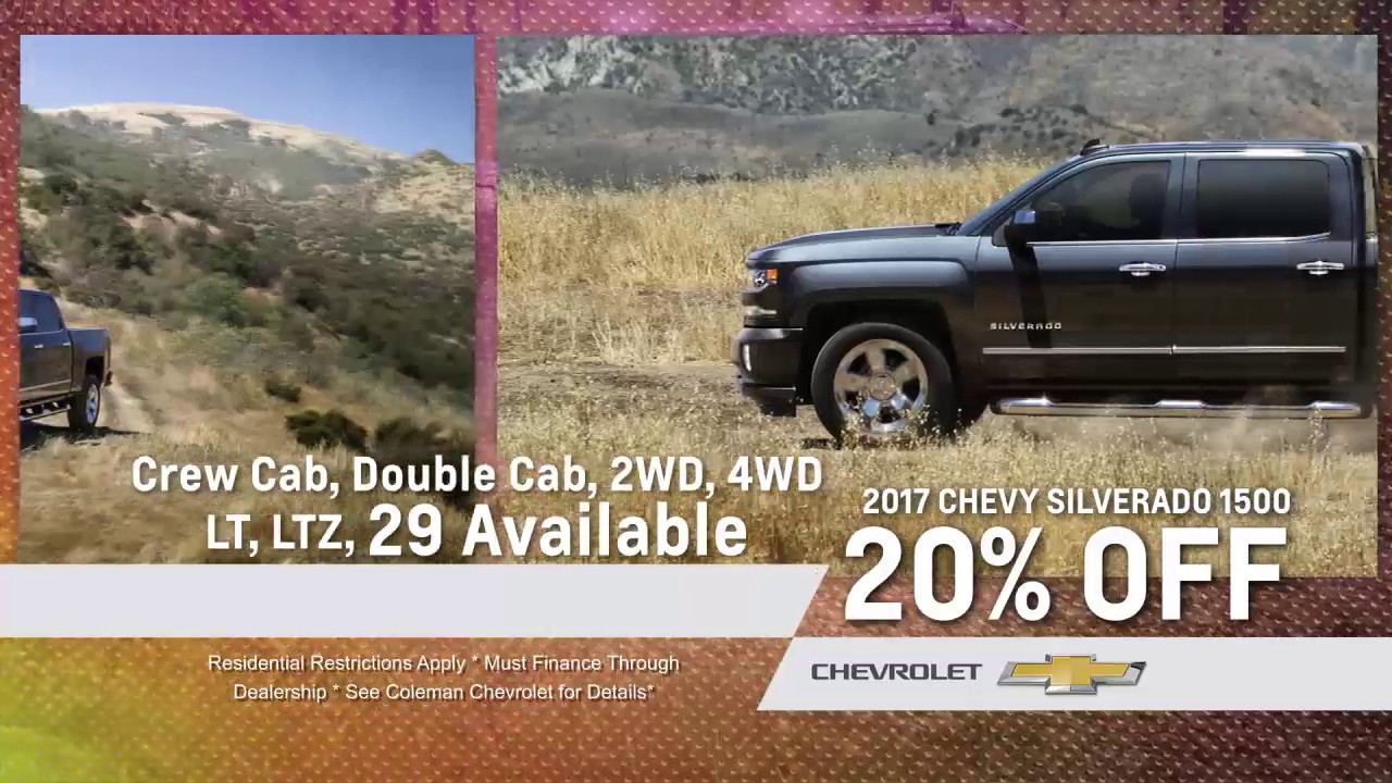 Coleman Chevrolet Commercial June 2017 YouTube