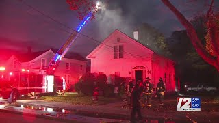 Fire breaks out at Woonsocket home