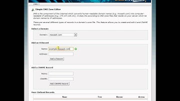 How to add A records in cPanel