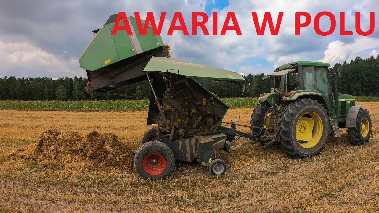 Żniwa 2019- Prasowanie słomy JOHN DEERE 6506 + FENDT 2600V [AWARIA W POLU] VLOG #10