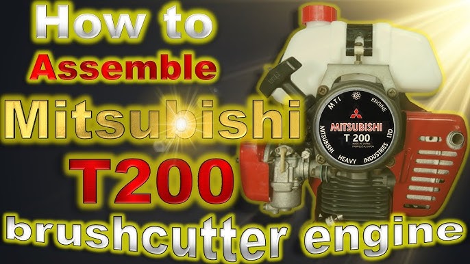 How to disassemble a Mitsubishi T200 brushcutter engine. - YouTube