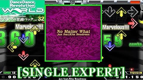 【DDR GP(WORLD)】 No Matter What / jun feat.Rita Boudreau  [SINGLE EXPERT] 譜面確認+Clap