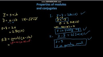 properties of modulus and conjugate of complex numbers