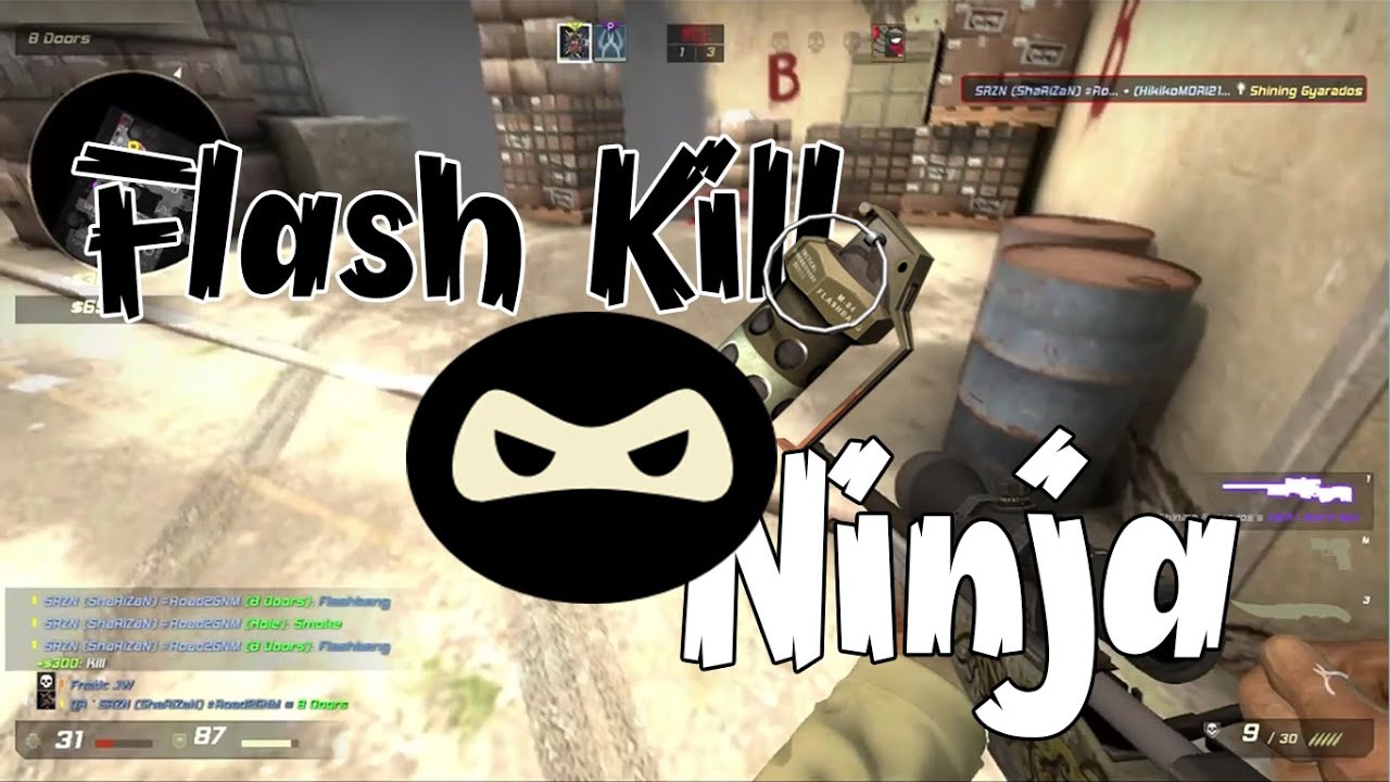 CS:GO Malaysia - Flash Kill While Trying To Ninja!