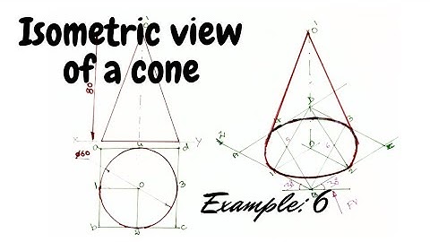 Isometric view of a cone