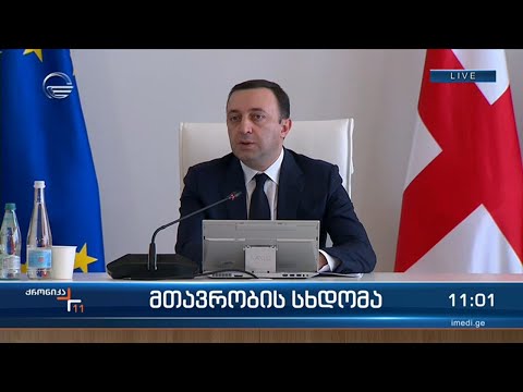 პრემიერის ხელმძღვანელობით მთავრობის სხდომა მიმდინარეობს - ირაკლი ღარიბაშვილის განცხადება