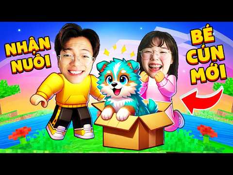 Nhận nuôi Bé Cún Đột Biến nhiều Màu Sắc ! Mr Vịt và Hạt Tiêu xây cửa tiệm thú cưng lớn nhất Roblox