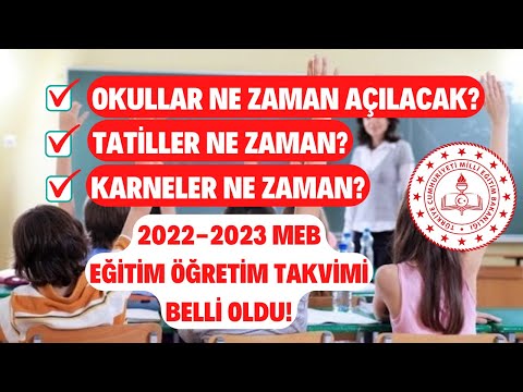 2022-2023 MEB Takvimi Belli Oldu! Okullar Ne Zaman Açılacak? Tatiller ve Karneler Ne Zaman?