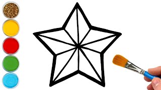 star drawing painting and coloring for kids drawing ideas with basic shapes for toddlers