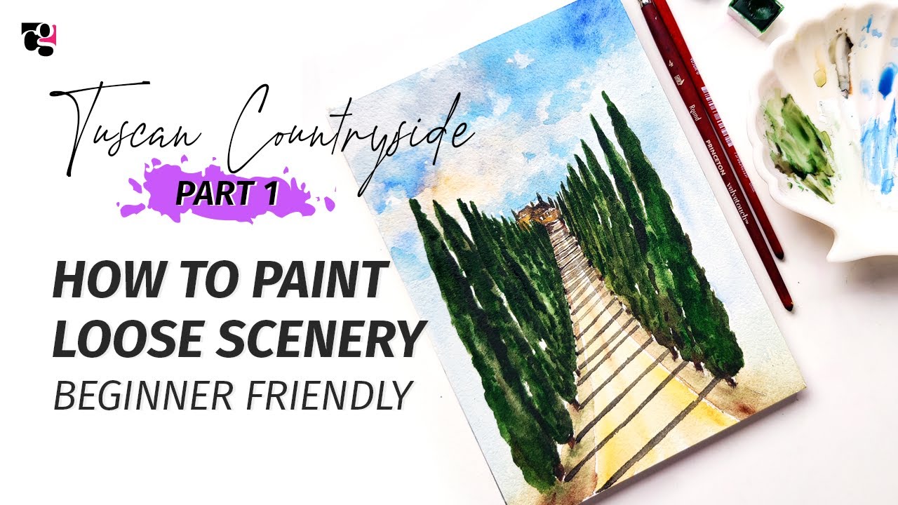 TESTING NEW PAPER! BOCKINGFORD Watercolor Landscape Painting Simple  Beginners Watercolour Tutorial 