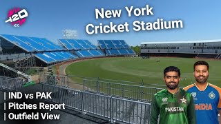 New York Cricket Stadium Inside View & Outfield Cleaning | Modular Stadium In Nassau County Updates