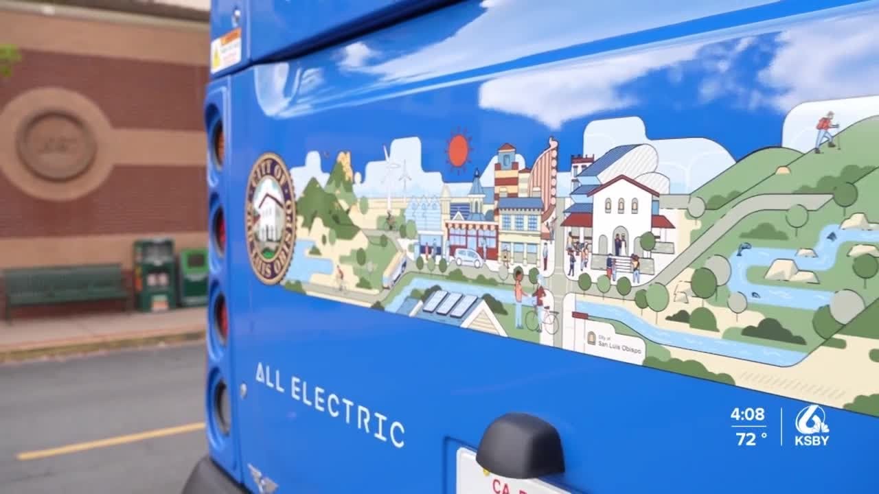 City of SLO welcomes first of 8 all-electric buses