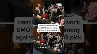 Hear Epstein survivor's EMOTIONAL testimony against Trump AG's pick