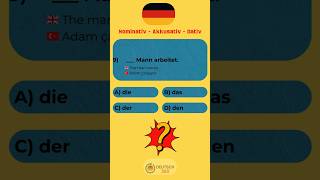 Akkusativ, Dativ & Nominativ einfach lernen! | Artikel-Quiz (A1/A2) | German Language