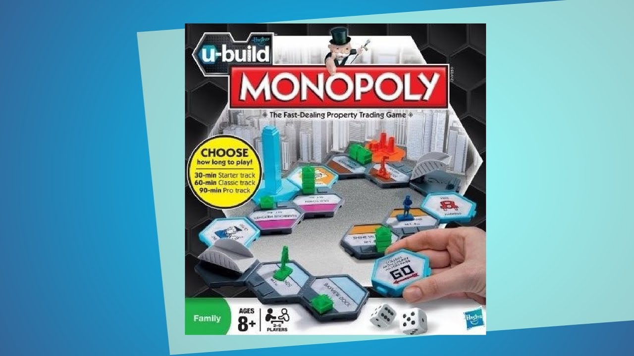 U-build Monopoly. Monopoly Builder game. Monopoly building.