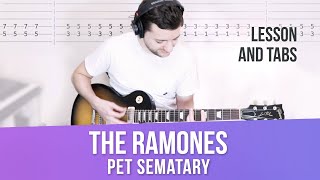 Pet Sematary RAMONES Guitar Lesson w/ TABS (How to Play)