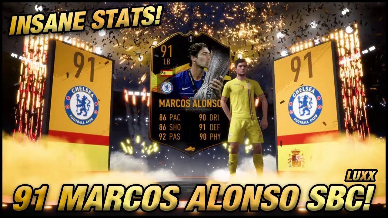 Fut 19 - 91 Marcos Alonso SBC Completed!! Best Defender Ever!?