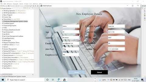 Employee Management System Java Project | Desktop Project | Swing | CRUD Operation