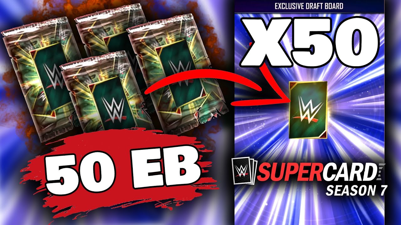 50 EXCLUSIVE PICKS OPENING!! 300,000 DUSTING ON THE EXCLUSIVE BOARD!! - WWE SUPERCARD S7