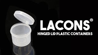 Lacons® 201000 Round Hinged-Lid Plastic Container