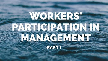 Workers Participation in Management (HRM) - Part I