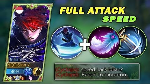 JULIAN FULL ATTACK SPEED BUILD!! TOP GLOBAL JULIAN BUILD & COMBO AND SET EMBLEM | MLBB