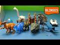 jurassic world blokees unboxing part 4 plus full blokees collection and dinosaur toy hunt