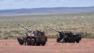 SANDF: Exercise Vuk’uhlome shows Denel T5-52 firing its first round in 1 min 32 sec.