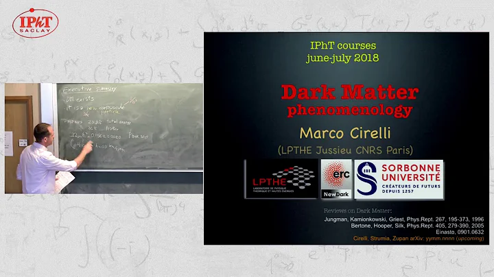 [1/5] Marco Cirelli (2018) Dark matter phenomenology