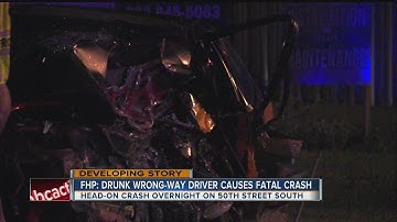 Drunk wrong-way driver causes fatal crash