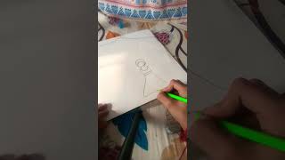how to draw a girl from back side ♥️ easy step