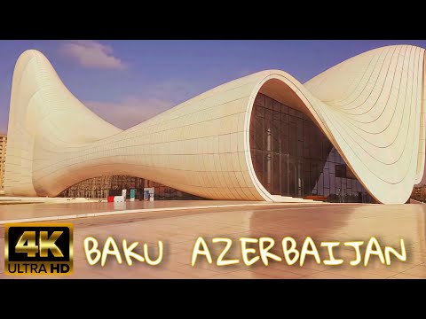 Bakı  - 4k -  Park Gəzintisi - Heydər Əliyev mərkəzi   (İstirahət videosu) Walk