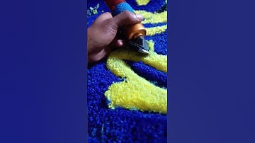 ASMR Trimming & Rug Carving Using Clippers #asmr #asmrvideo #asmrsound #asmrtriggers #tufting  #art