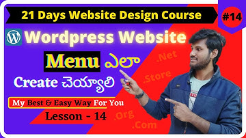 How To Create a New Menu In Wordpress || Wordpress Tutorials For Beginners In Telugu 2021