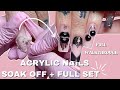ACRYLIC NAILS Soak Off + Full Set | Full Walkthrough ✨| clawsbytasmia