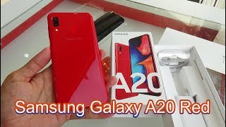 Unboxing Samsung Galaxy A20 Red color