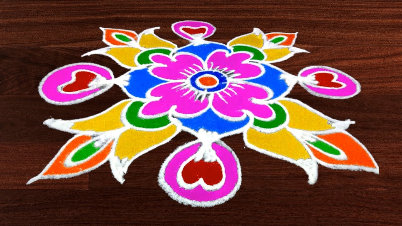 Tipke Rangoli Simple Kolam Design Art | Easy Rangoli Designs | Latest Rangavalli ...