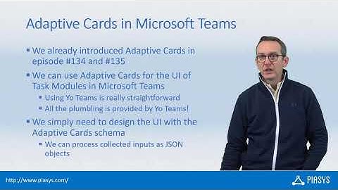 Episode #136 - Using Adaptive Cards in Microsoft Teams Task Modules