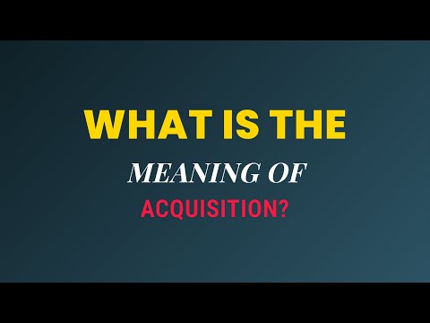 Difference Between Acquisition And Acquiring