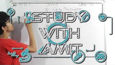 STRING MANIPULATION PART 2 || JAVA ICSE CLASS 10 IMPORTANT TOPIC || STRING MANIPULARION BY AMIT .