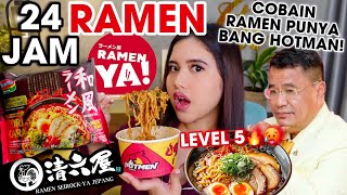 24 JAM CUMA MAKAN RAMEN PEDAS!! HOTMEN LEVEL 5 SAMPE INDOMIE RAMEN HOT!!