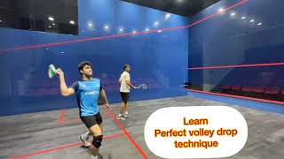 Forehand volley drop technique to improve your squash game