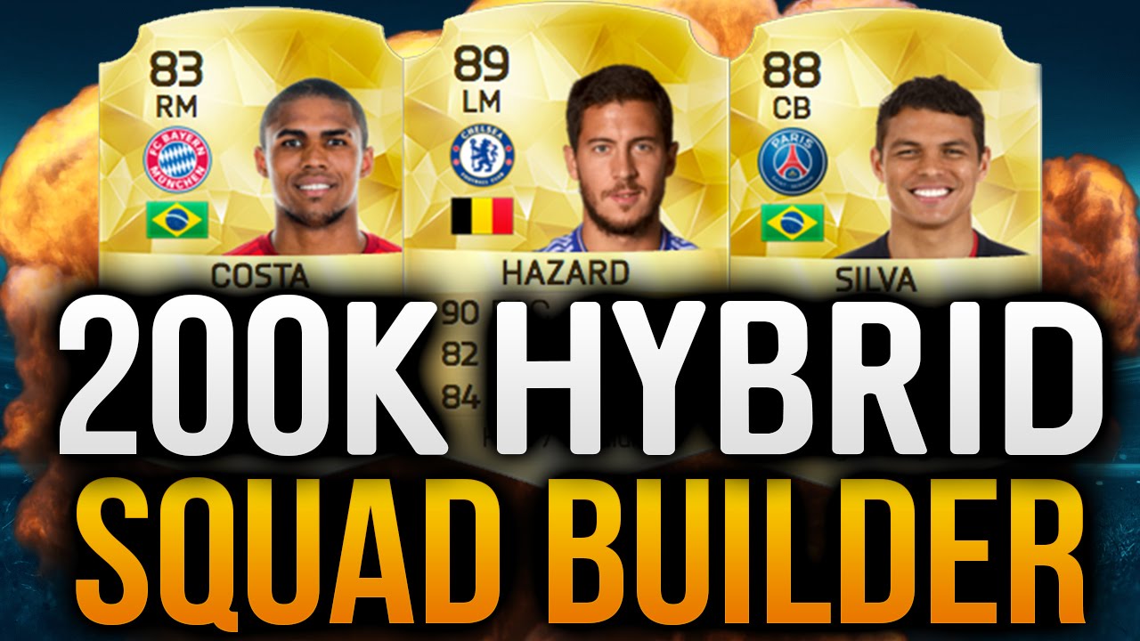 FIFA 16- INSANE 200K HAZARD HYBRID SQUAD BUILDER!!!