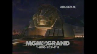Fall 1993: MGM Grand, Las Vegas, TV Spot Prior To Opening